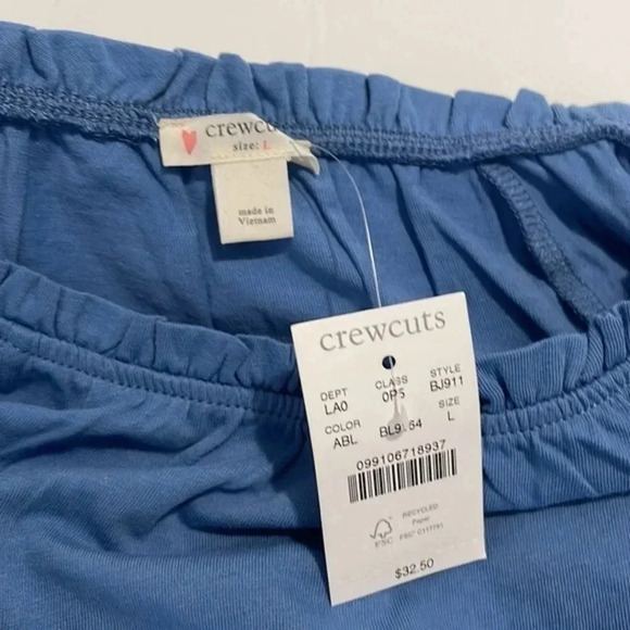 Crewcuts Girls' Ruffle‎ Long-Sleeve T-shirt Amalfi Blue Size L - Picture 6 of 9